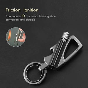 3pcs Instant Match Lighter Metal Carabiner Bottle Opener Keychain Flint Fire Starter