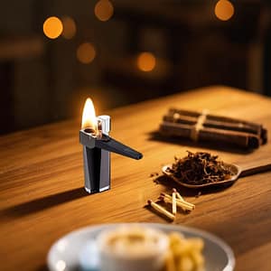 New pipe lighter, can be filled with tobacco, smoked and ignited